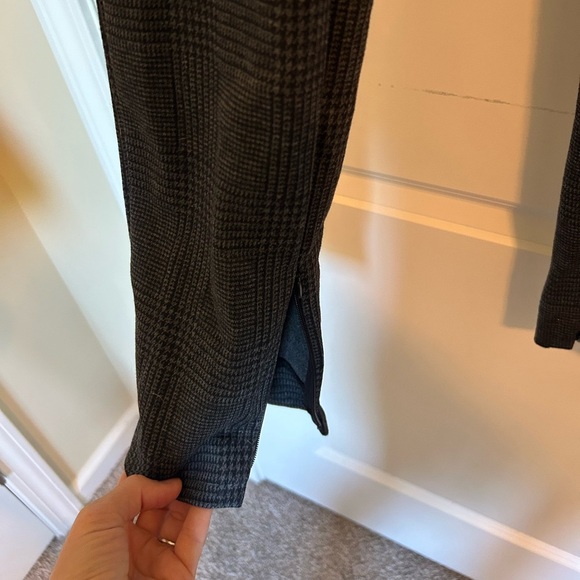 H&m Gray Plaid Leggings/dress pants skinny stretchy high waisted - Picture 4 of 7
